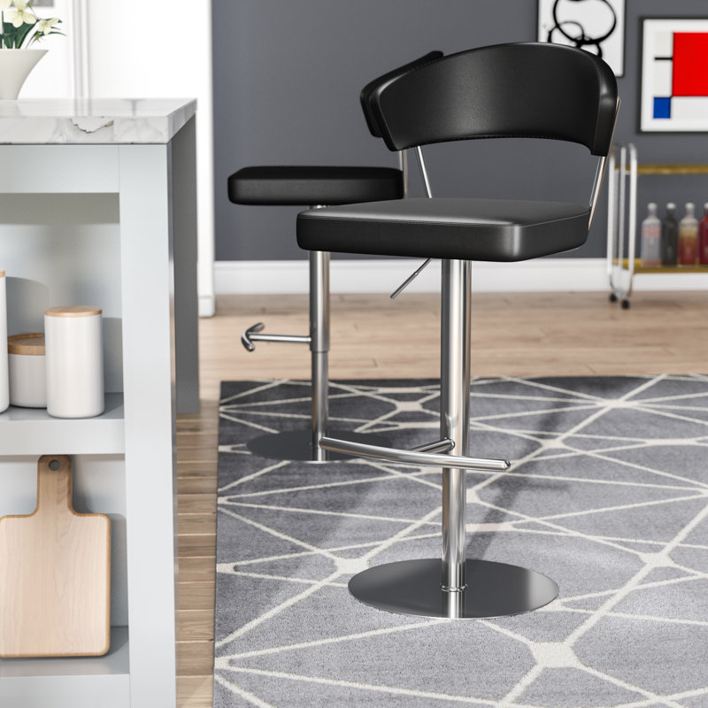 Wade Logan Kerry Adjustable Height Swivel Bar Stool Wayfair